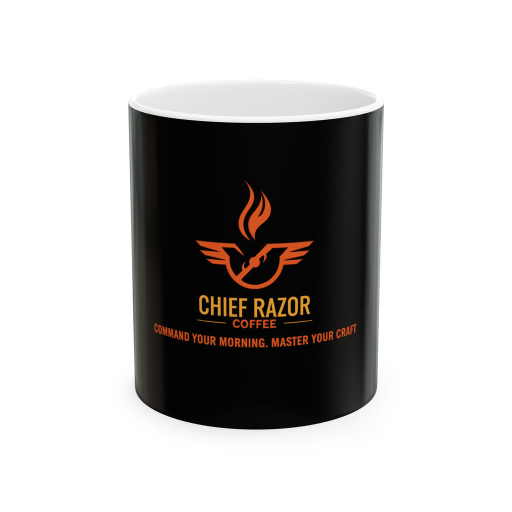 Chief Razor Coffee logo Mug | Ceramic Coffee Cup, 11oz or 15oz